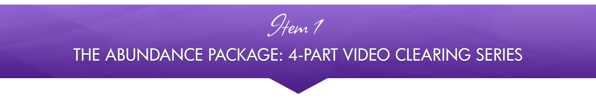 Item 1: The Abundance Package: 4-Part Video Clearing Series
