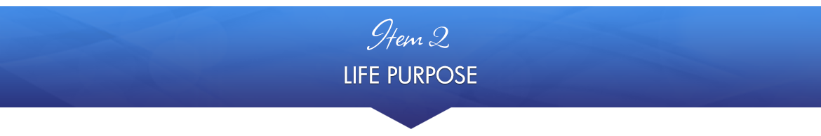 Item 2: Life Purpose