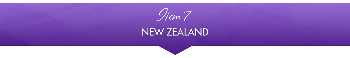 Item 7: New Zealand