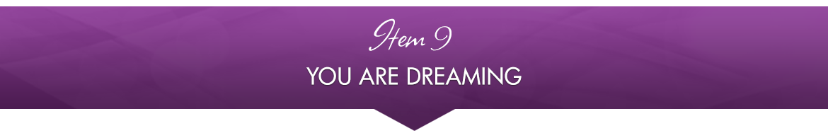 Item 9: You are Dreaming