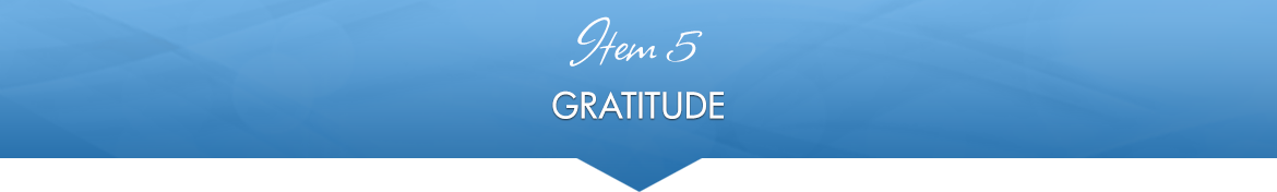 Item 5: Gratitude
