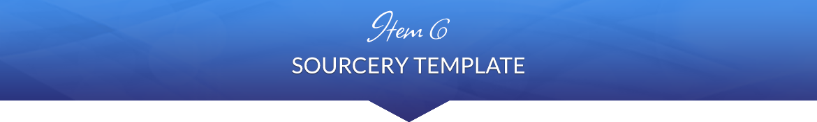 Item 6: Sourcery Template