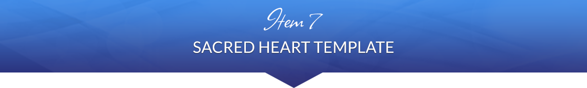 Item 7: Sacred Heart Template