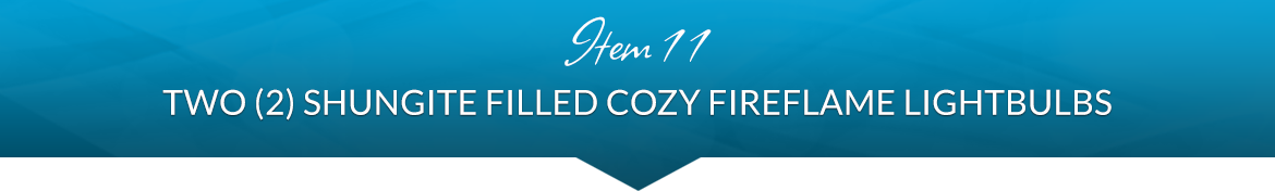 Item 11: Two (2) Shungite Filled Cozy Fireflame Lightbulbs