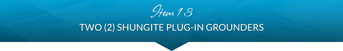 Item 13: Two (2) Shungite Outlet Plug-In Grounders