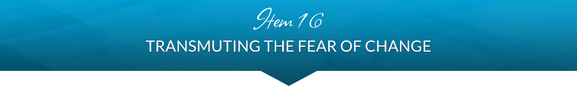 Item 16: Transmuting the Fear of Change