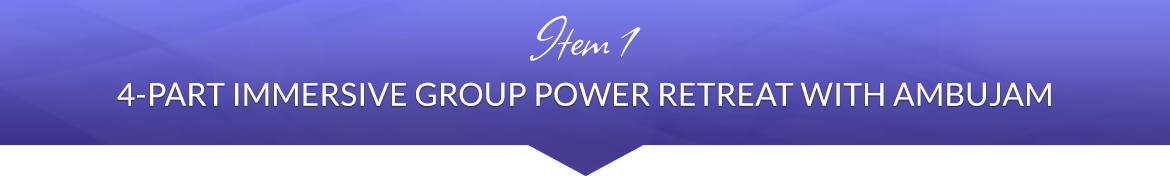 Item 1: 4-Part Immersive Group Power Retreat with Ambujam
