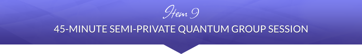 Item 9: 45-Minute Semi-Private Quantum Group Session