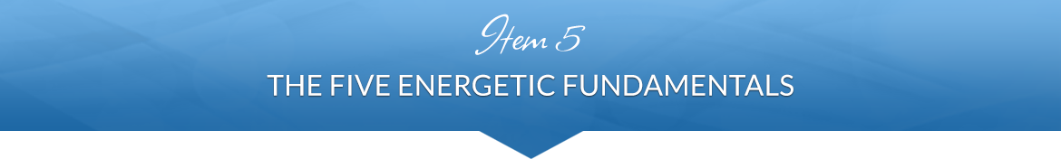 Item 5: The Five Energetic Fundamentals
