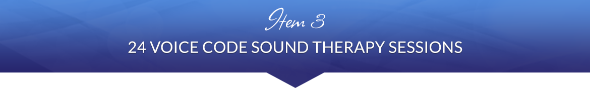 Item 3: 24 Voice Code Sound Therapy Sessions